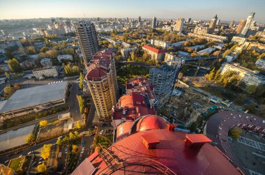 Site içinde. Kiev, Ukrayna. Kiev, Ukrayna. Novopechersky Lypky panorama modern binalar bölgesinin Kiev, Ukrayna