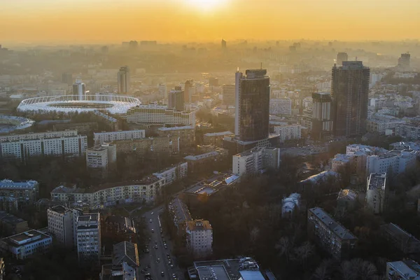 Kiev Şehir Merkezi Kiev Ukrayna Cityscape Panoraması Eski Modern Mimarinin — Stok fotoğraf