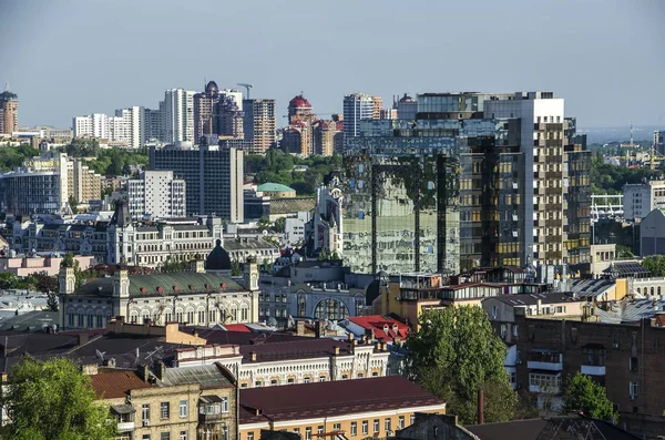 Panorama Centro Cidade Kyiv Paisagem Urbana Negócios Kiev Ucrânia Arquitetura — Fotografia de Stock