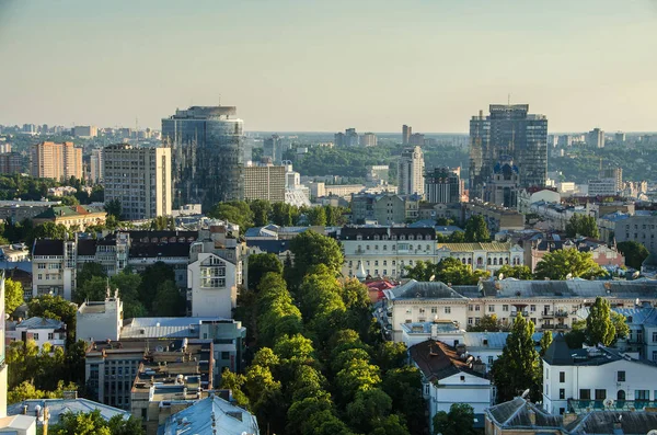 Panorama Van Centrum Van Stad Van Kiev Bedrijf Stadsgezicht Van — Stockfoto