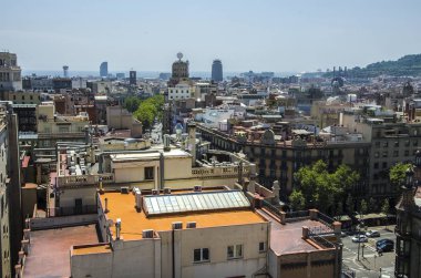 Merkezi Barselona'nın güzel manzara. İspanya