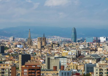 Merkezi Barselona'nın güzel manzara. İspanya