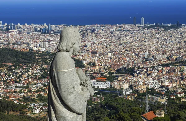 tibidabo, İspanya Barselona panoramik görünüm