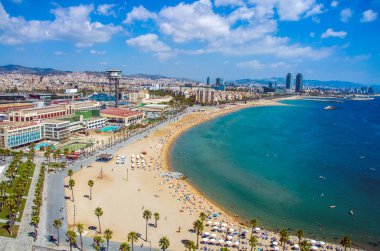 Barceloneta beach Barcelona, İspanya