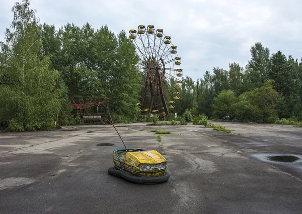 Hlavní Náměstí Opuštěného Města Pripjať Černobylu Ukrajina — Stock fotografie