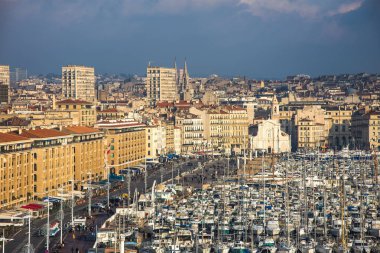 Marsilya, Fransa arka plan şehir güzel panoramik görüntüsü