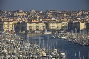 Marsilya, Fransa arka plan şehir güzel panoramik görüntüsü
