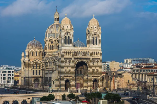 Catedral Marsella Catedrale Sainte Marie Majeure Marsella Una Las Más — Foto de Stock