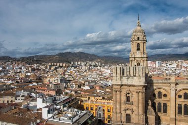 Malaga, Endülüs, İspanya Cathdral havadan görünümü