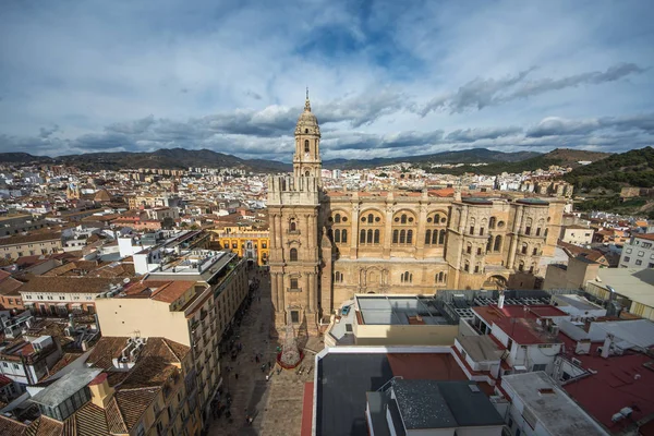 Malaga, Endülüs, İspanya Cathdral havadan görünümü