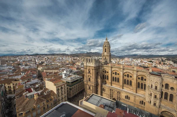 Malaga, Endülüs, İspanya Cathdral havadan görünümü