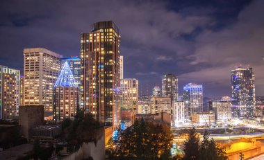 Gece, şehir mimarisi Seattle, Seattle şehir