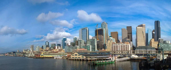 Imagen Panorámica Ciudad Seattle Estados Unidos — Foto de Stock