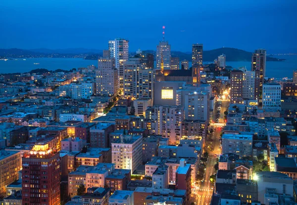 San Francisco Skyline Dramatické Mraky Sunrise Kalifornie Usa Evenight Pohled — Stock fotografie