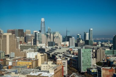 San Francisco, California, ABD Hava cityscape bakış. San Francisco manzarası