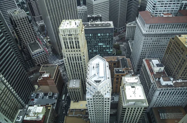 Highrises Dans Quartier Financier San Francisco Photographié Sous Angle Bas — Photo