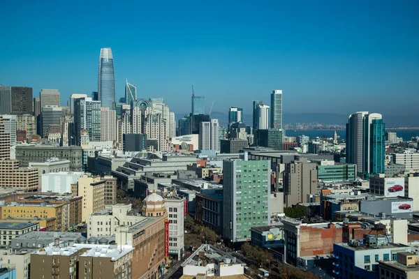 Letecké Panorama Pohled San Francisco Kalifornie Usa Downtown San Francisco — Stock fotografie