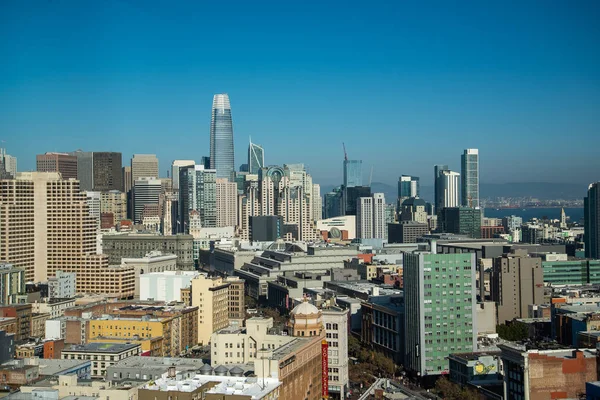 Letecké Panorama Pohled San Francisco Kalifornie Usa San Francisco Skyline — Stock fotografie