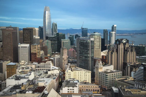 Beautiful View Business Center Downtown San Francisco Sunset — Stock Photo, Image