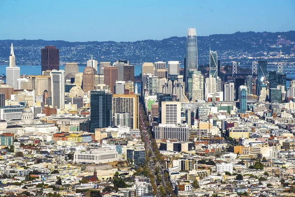 San Francisco Skyline Retro Pohled Amerika Duch California Téma Usa — Stock fotografie