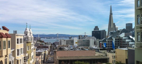 San Francisco City Downtown Kalifornie Široké Panorama Moderních Budov Krásná — Stock fotografie