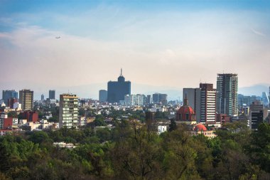 Paseo de La Reforma Meydanı - Mexico City, Meksika. İş ve modern Mexico city havadan görünümü