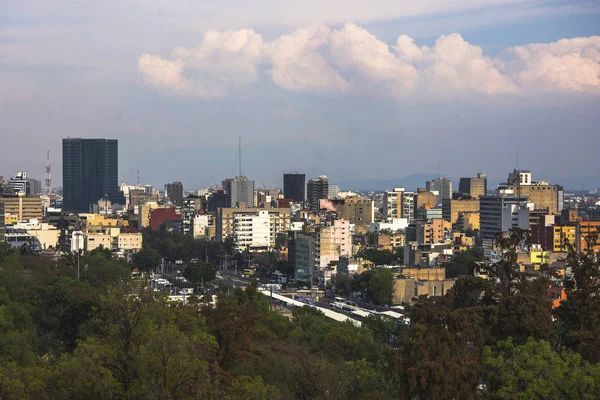 Paseo de La Reforma Square - Mexico City, Mexico. Aerial view of business and modern Mexico city