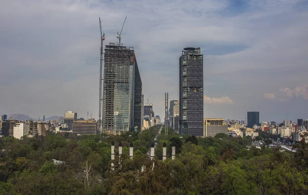 Paseo Reforma Square Meksyk Meksyk Widok Lotu Ptaka Biznesu Nowoczesny — Zdjęcie stockowe