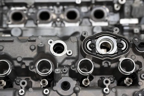 Närbild Kraftfull Bil Motor Motor Metallic — Stockfoto