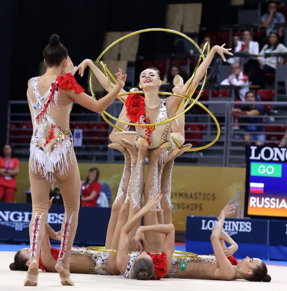 Sofia Bulgaria September 2018 Team Russian Federation Performs 2018 Rhythmic — Stock Photo, Image