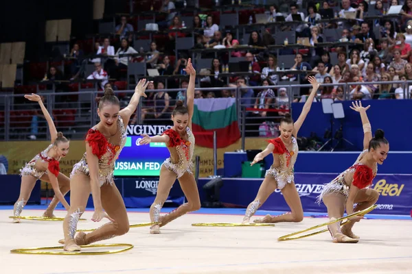 Sofia Bulgaristan Eylül 2018 Takım Rusya Federasyonu 2018 Ritmik Jimnastik — Stok fotoğraf