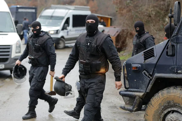 Special Law Enforcement Unit Special Police Force Units Uniforms Bulletproof — Stock Photo, Image