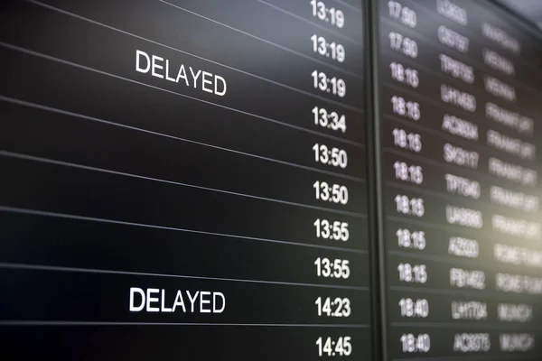Boarding Time Monitor Screens Timetable Boards Arrivals Departures Monitors Check — Stock Photo, Image