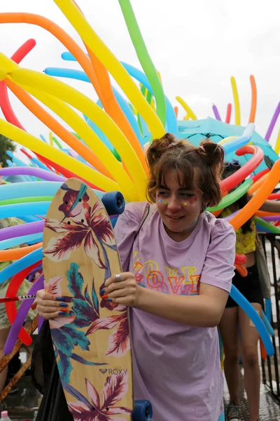 Sofia Bulgaria June 2018 Young Girls Participate Annual Lgbt Sofia — Stock Photo, Image