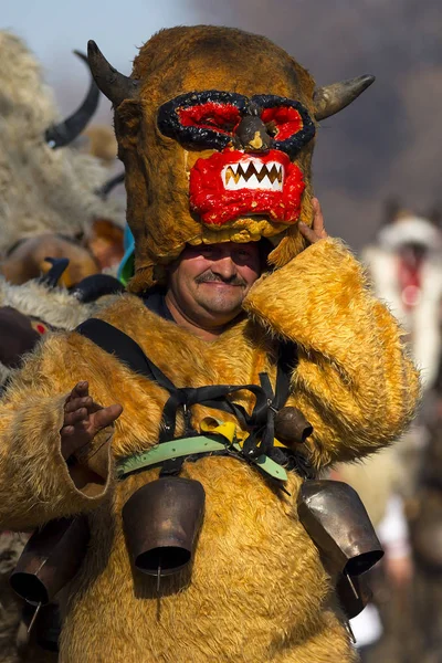 Pernik Bulgaristan Ocak 2018 Katılımcıların Uluslararası Festivali Maskeli Balo Oyunları — Stok fotoğraf