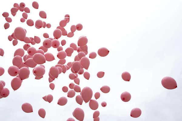 Rakovina prsu růžové bubliny — Stock fotografie