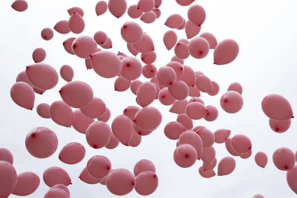 Rosa Luftballons Brustkrebs — Stockfoto