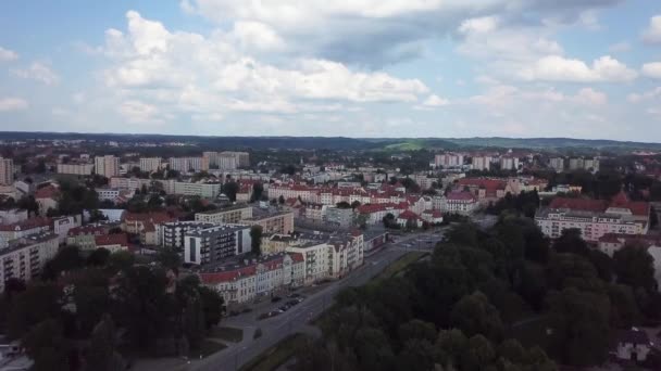 Aérea Paisaje Urbano Elblag Polonia — Vídeos de Stock