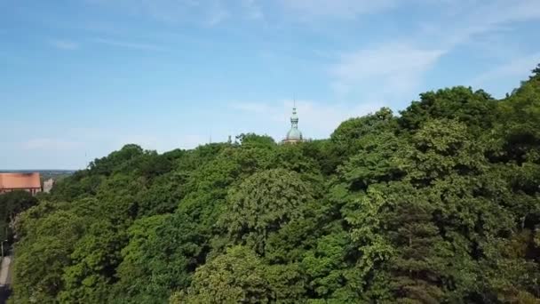 Κεραία Κάστρο Του Frombork Στην Πολωνία Θερινή Ώρα — Αρχείο Βίντεο