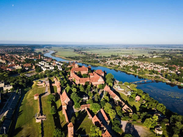 Aerial Castle Malbork Poland Summer Time — Stock Photo, Image