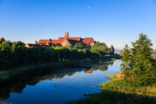 Tranquility Scene Teutonic Castle Malbork Morning — Stock Photo, Image