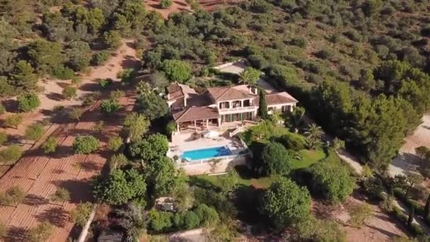 Aerial Casa Luxo Maiorca Espanha — Vídeo de Stock