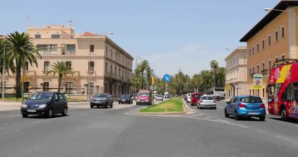 Palma Mallorca Spanje Juli 2018 Autoverkeer Aan Hoofdstraat Van Palma — Stockvideo