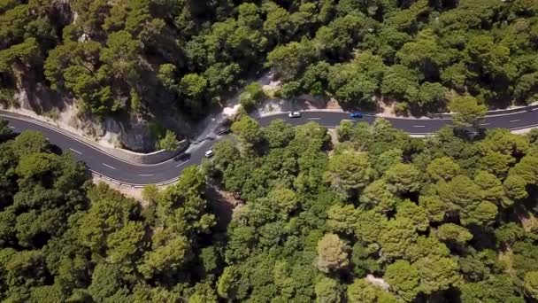 Aérien Route Dans Les Montagnes Majorque Espagne — Video