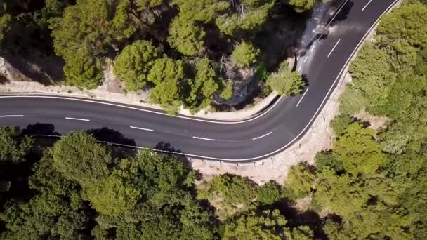 Aérien Route Dans Les Montagnes Majorque Espagne — Video