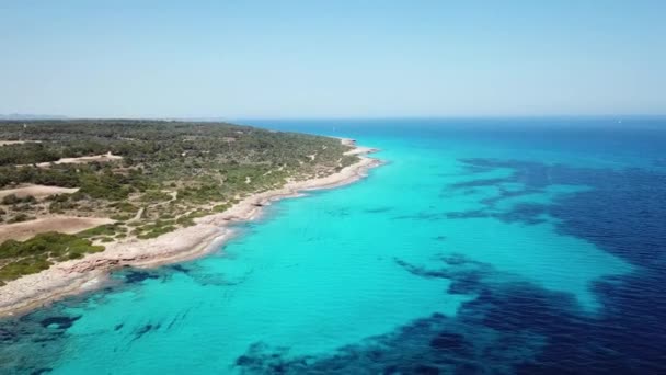 Aerial Coastline Mallorca Spain — Stock Video