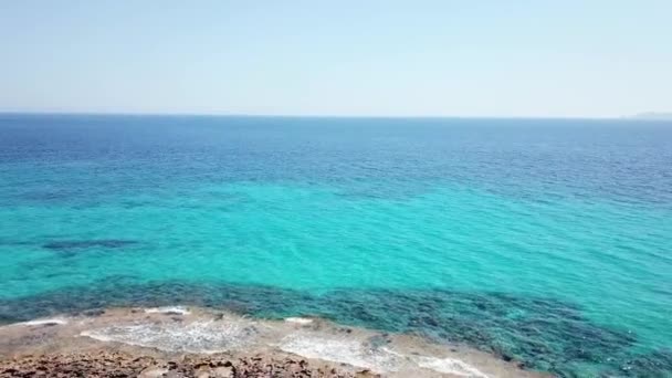 Κεραία Cap Ses Salines Μαγιόρκα Ισπανία — Αρχείο Βίντεο