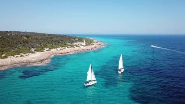 Aeronáutica Cap Ses Salines Maiorca Espanha — Vídeo de Stock