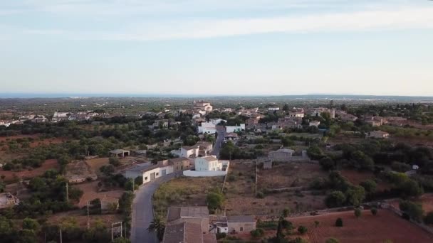 Antena Małe Miasto Alqueria Blanca Mallorca Hiszpania — Wideo stockowe