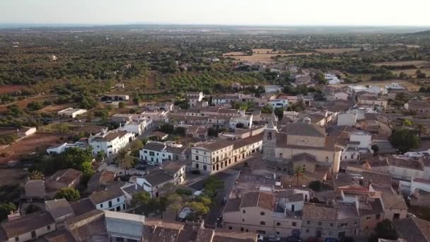 Aerial Pequena Cidade Alqueria Blanca Maiorca Espanha — Vídeo de Stock